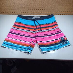 Billabong mens striped Platinum PX2 swim surf board shorts 38 EUC